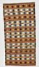 Tapis kilim turc Orientel 4x9, style géométrique, 132x280 cm