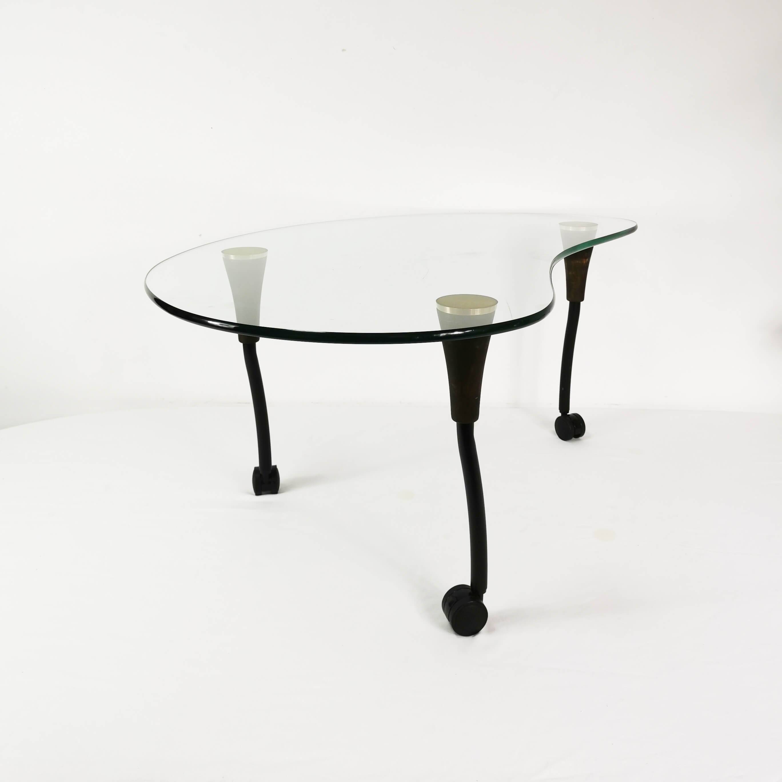 Postmodern, kidney coffee table, Germany, 1980s.