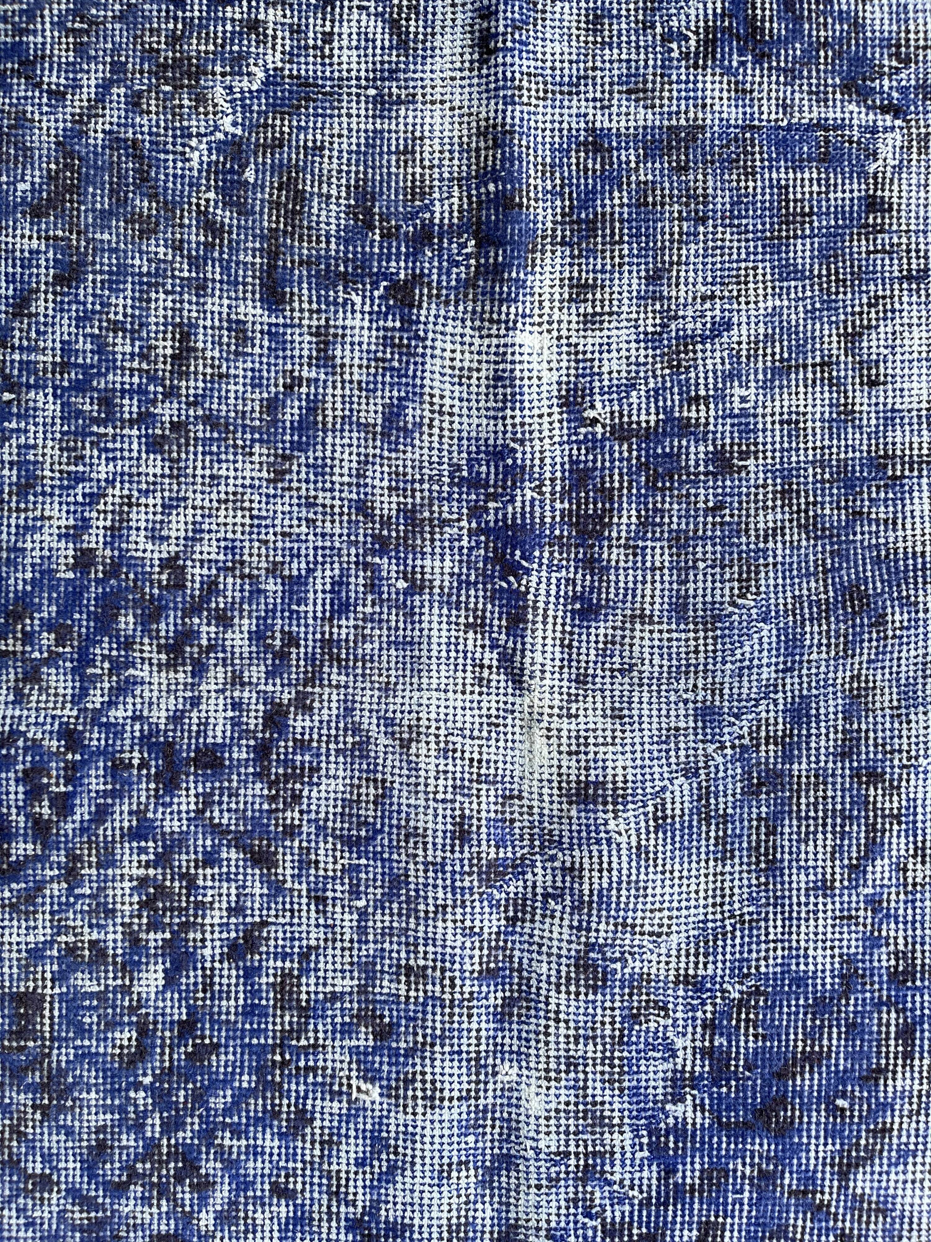 Distressed turkish rug 185x120 cm wool vintage rug, over-dyed red