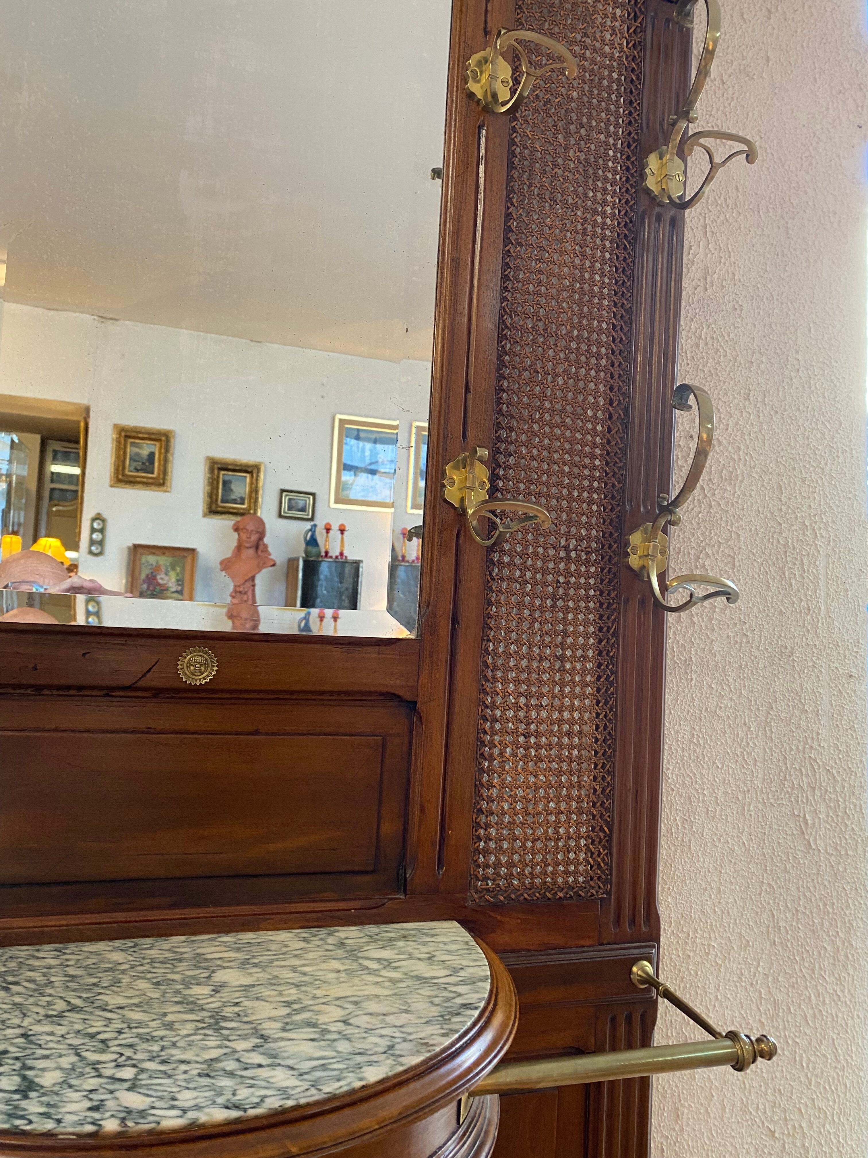 Walnut coat rack early XX th