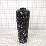 Black and white speckled vase