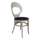 Chaise baumann mouette blanche skaï noir