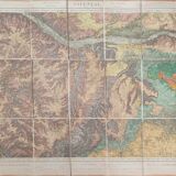 Valençay old canvas map 1891