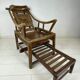 Antique chinese handcrafted bamboo lounge chair, 1900