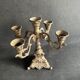 Small antique candelabrum with 5 lights in patinated brass - early 20th century