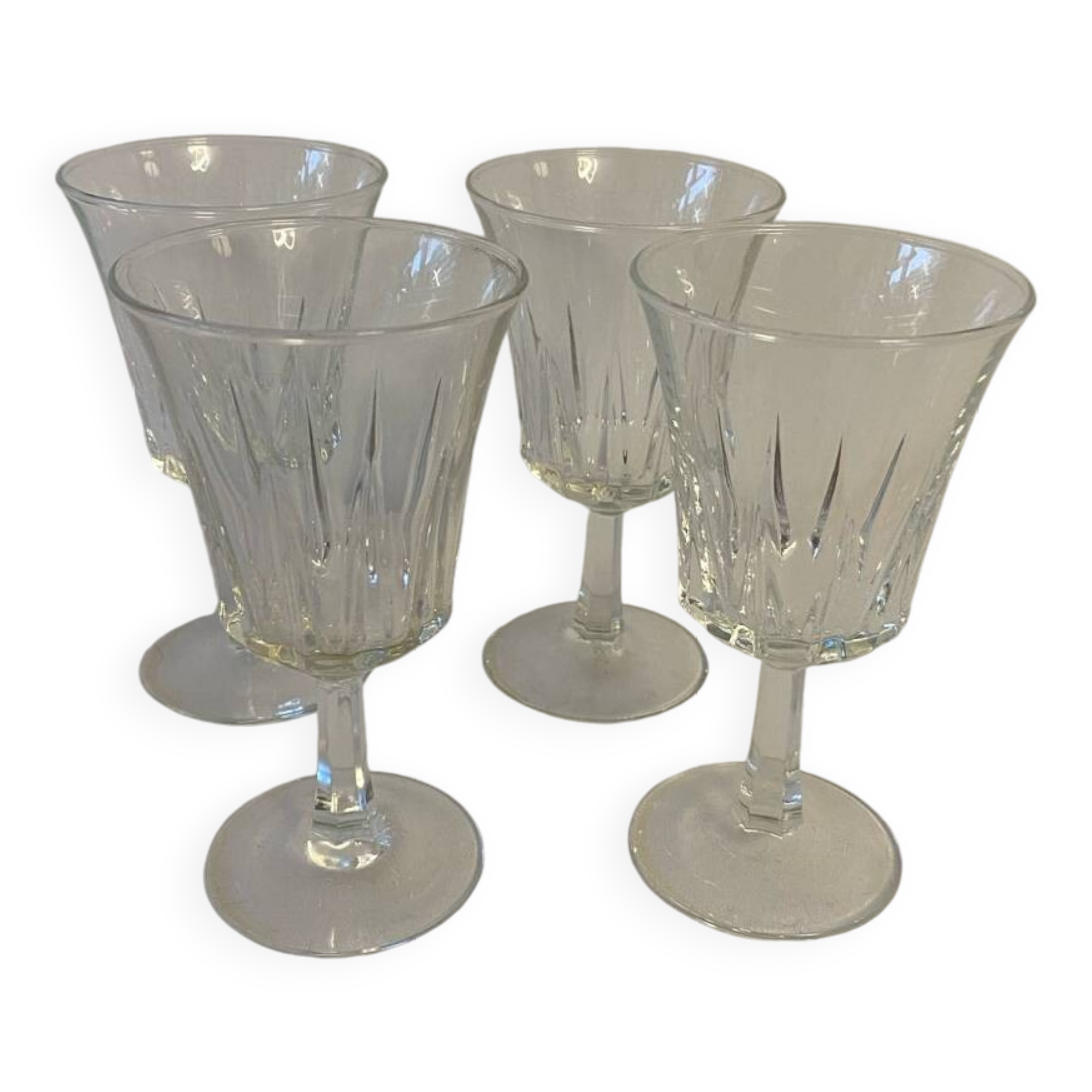 Set of 4 small stemmed glasses