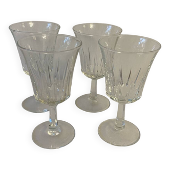 Set of 4 small stemmed glasses