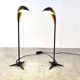 Pair of vintage metal floor lamps, 1970s