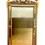 Louis XVI style gilded wood mirror