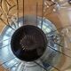 Art Deco bowl in moulded glass and chrome metal