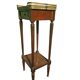 Table d’appoint style Louis XVI en acajou, marbre et laiton – vers 1900