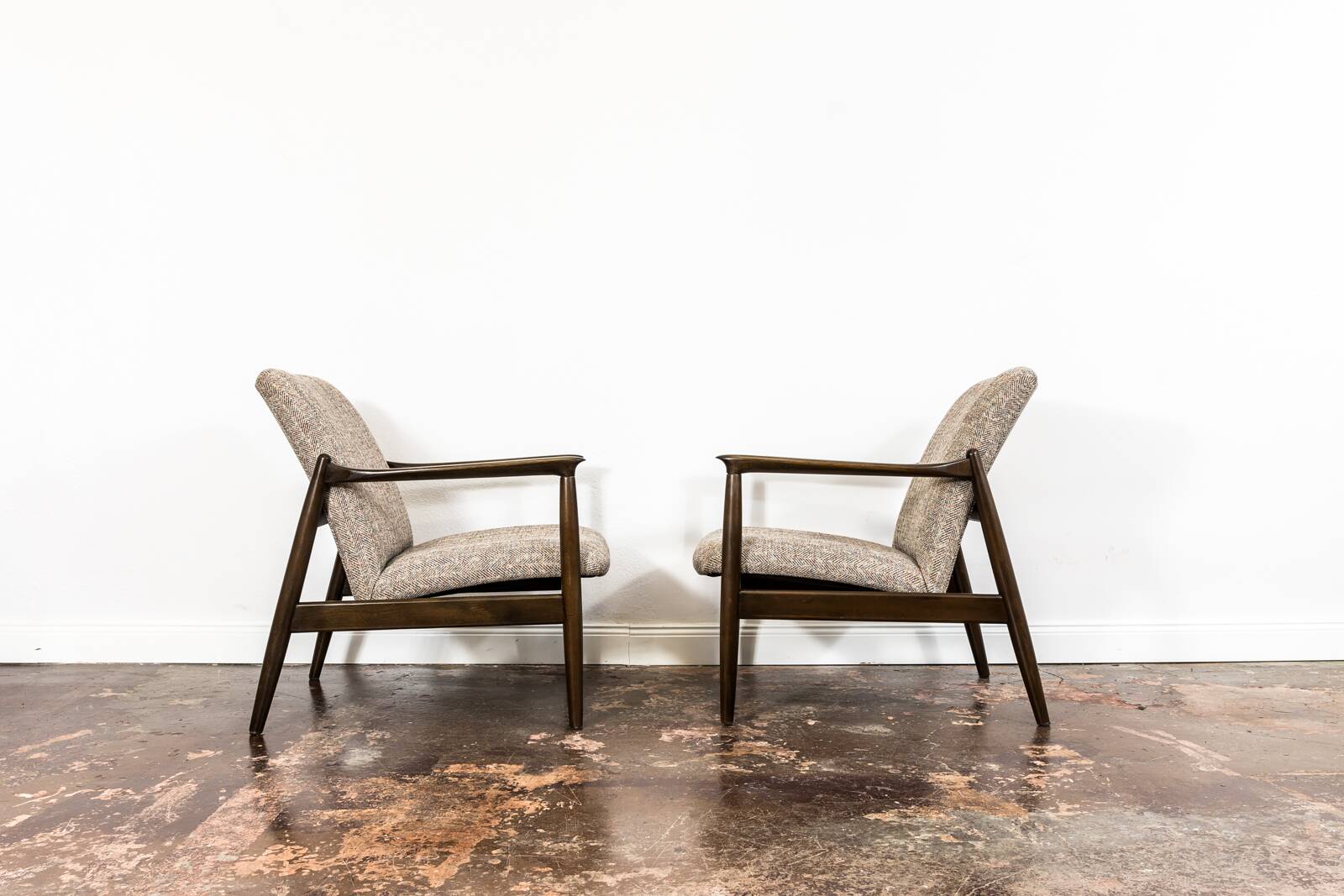 Mid-century Armchairs GFM-64 by Edmund Homa, Poland, 1960's, set of 2
