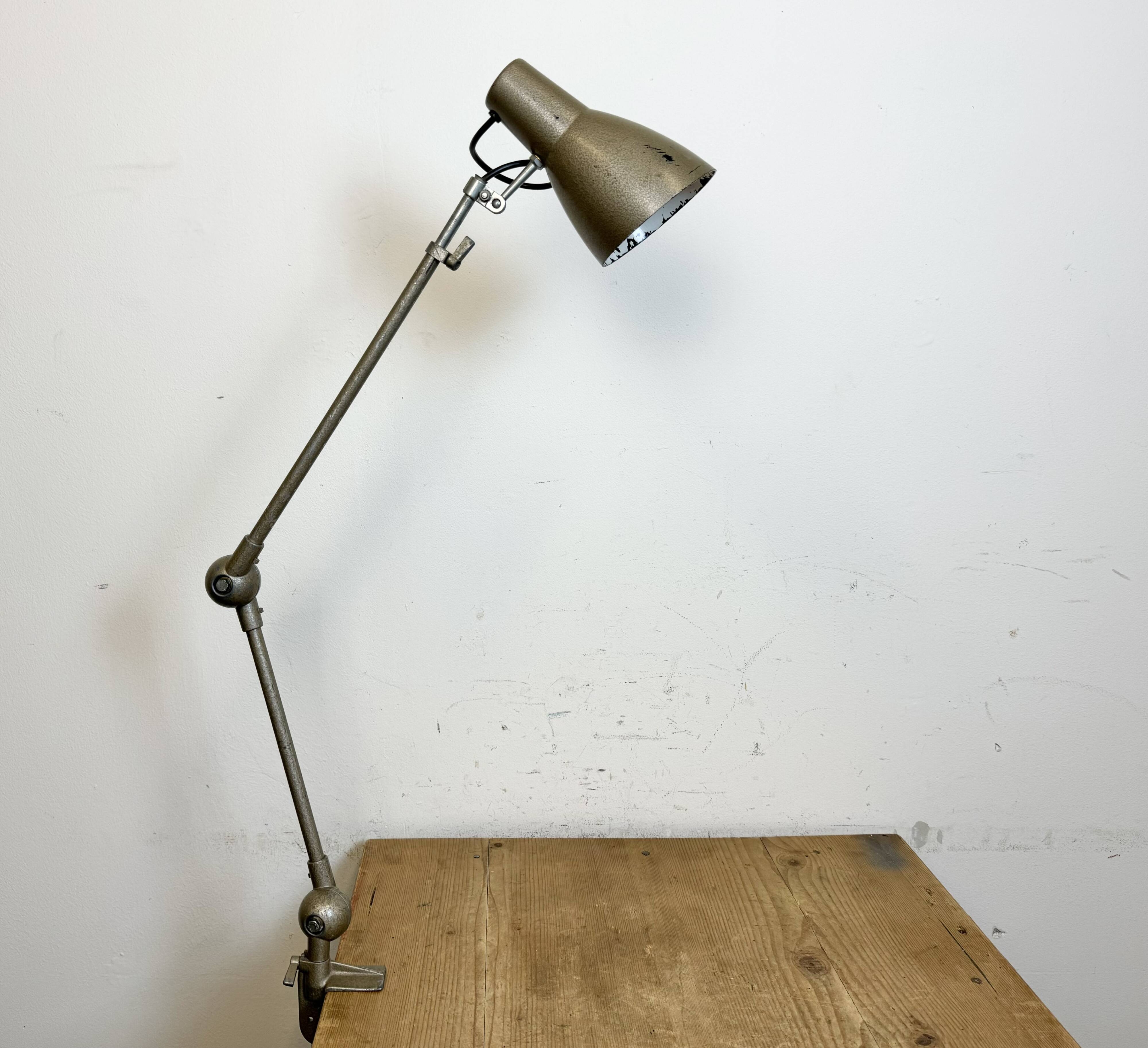 Vintage Grey French Adjustable Table Lamp, 1960s