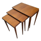 Vintage Danish nesting tables in teak.