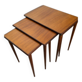 Vintage Danish nesting tables in teak.