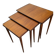 Vintage Danish nesting tables in teak.