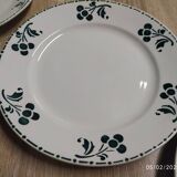 1900 1905 set of 7 earthenware plates Badonviller France Cherry model
