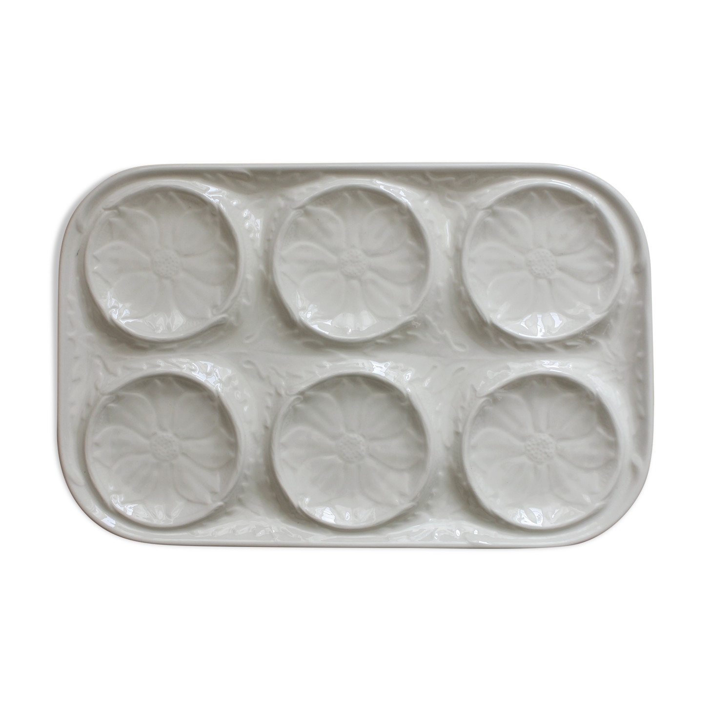 Vintage rectangular earthenware dish in Gien slipware