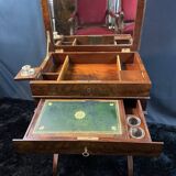 Louis-Philippe period mahogany writing desk with candlestick, 19th century