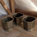 Antique brass candlestick – octagonal shape – circa 1920–1950