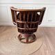 Vintage rattan swivel chair