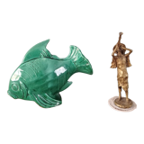 Ceramic fish signed Lejan - Art Deco