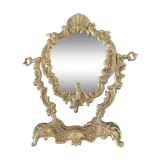 Psyche mirror in gilded bronze 34 X 31cm