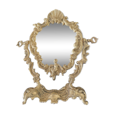 Miroir psyché en bronze doré 34 X 31cm
