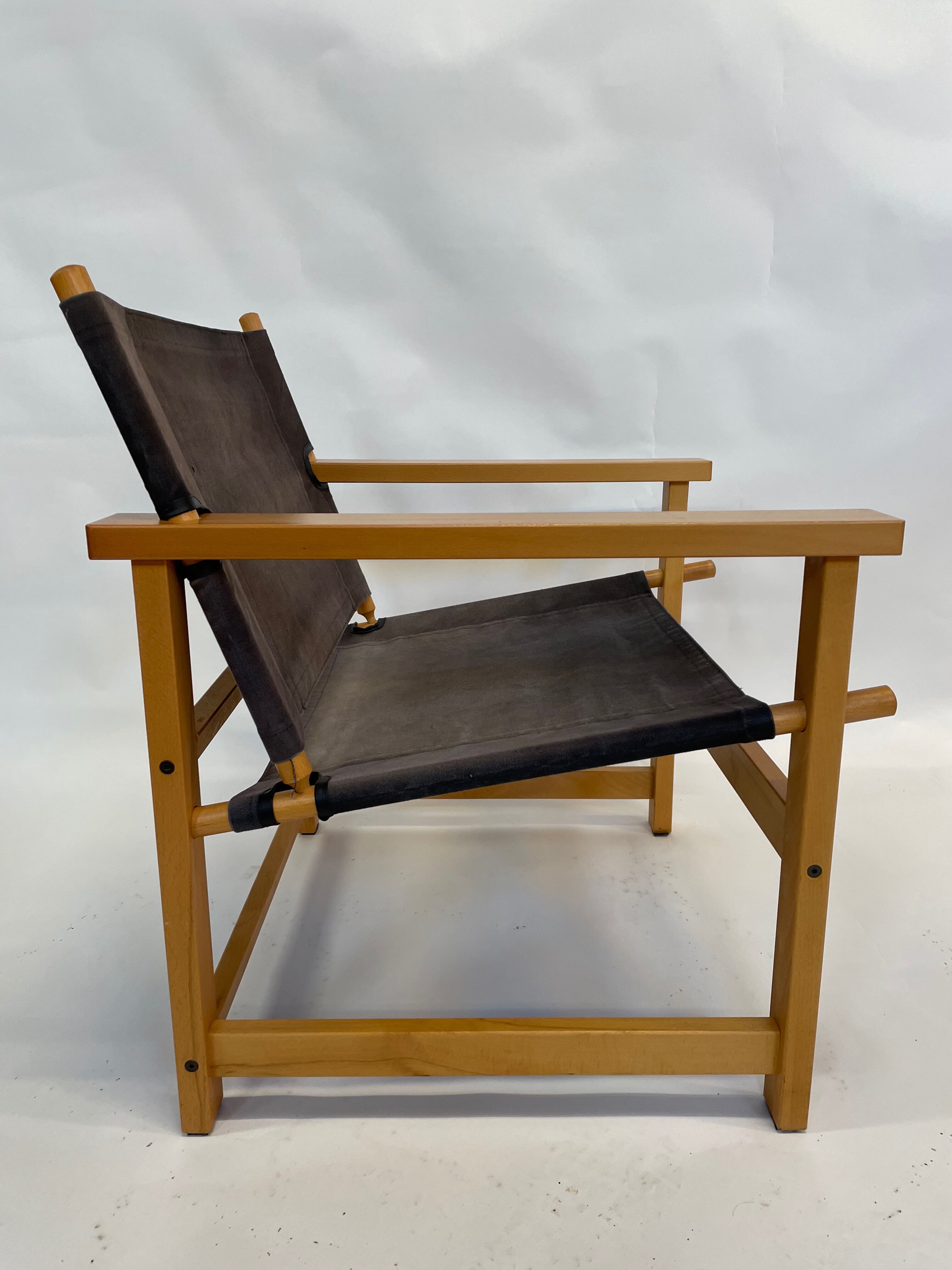 Vintage Safari Chair 1980s Hyllinge Møbler Denmark