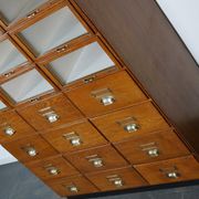 Vintage oak haberdashery shop furniture, Netherlands, 1930s