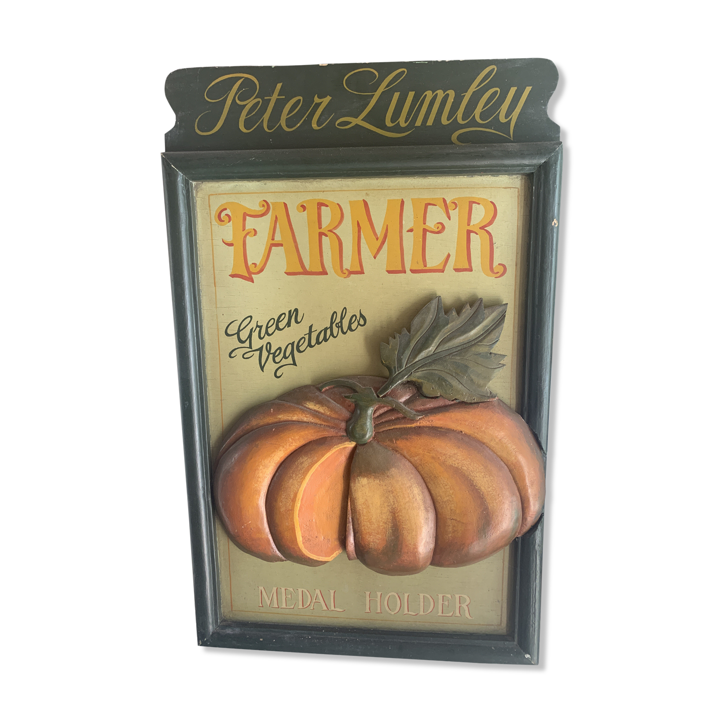 Wooden deco relief plate