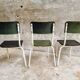 Set of vintage chairs stacking chairs green bakelite