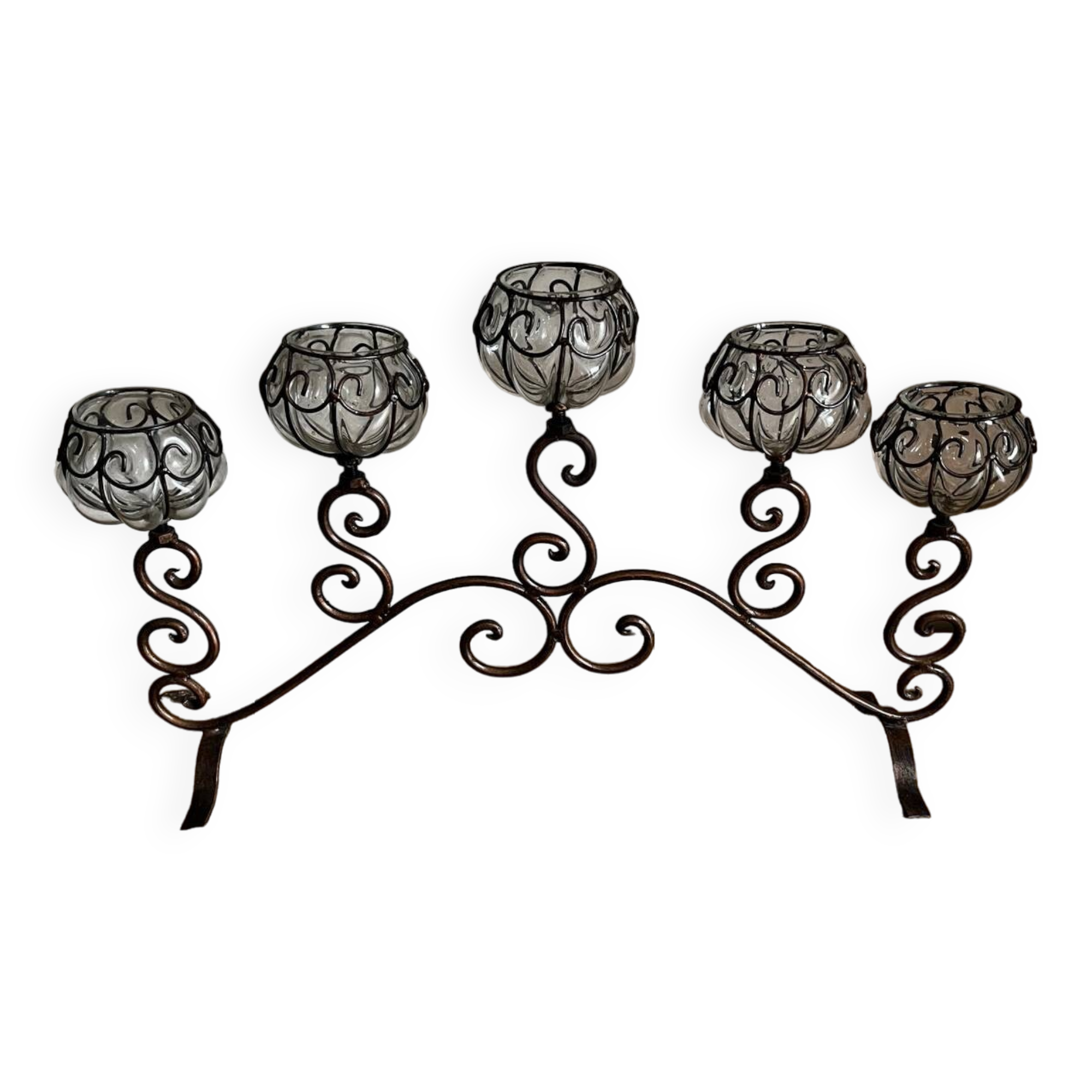 Wrought iron tealight holder