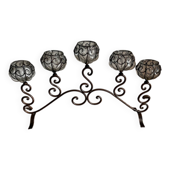 Wrought iron tealight holder