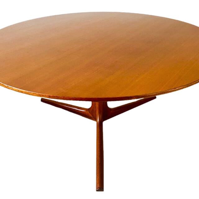 Danish Design Coffee Table Round Teak Bernhard Perdersen 1950s 60s Midcentury