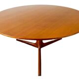 Danish Design Coffee Table Round Teak Bernhard Perdersen 1950s 60s Midcentury