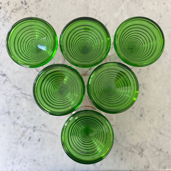 Service de 6 verres alsaciens