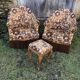 Ensemble fauteuils crapauds et repose-pied