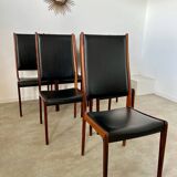 Arne Ovmand Olsen Mogens Kold Lot 6 old Scandinavian design Denmark chairs in vintage rosewood
