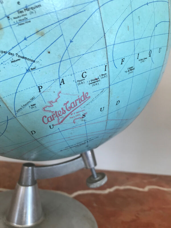 Globe terrestre vintage années 60