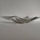 Large mid-century French crystal centrepiece class bowl