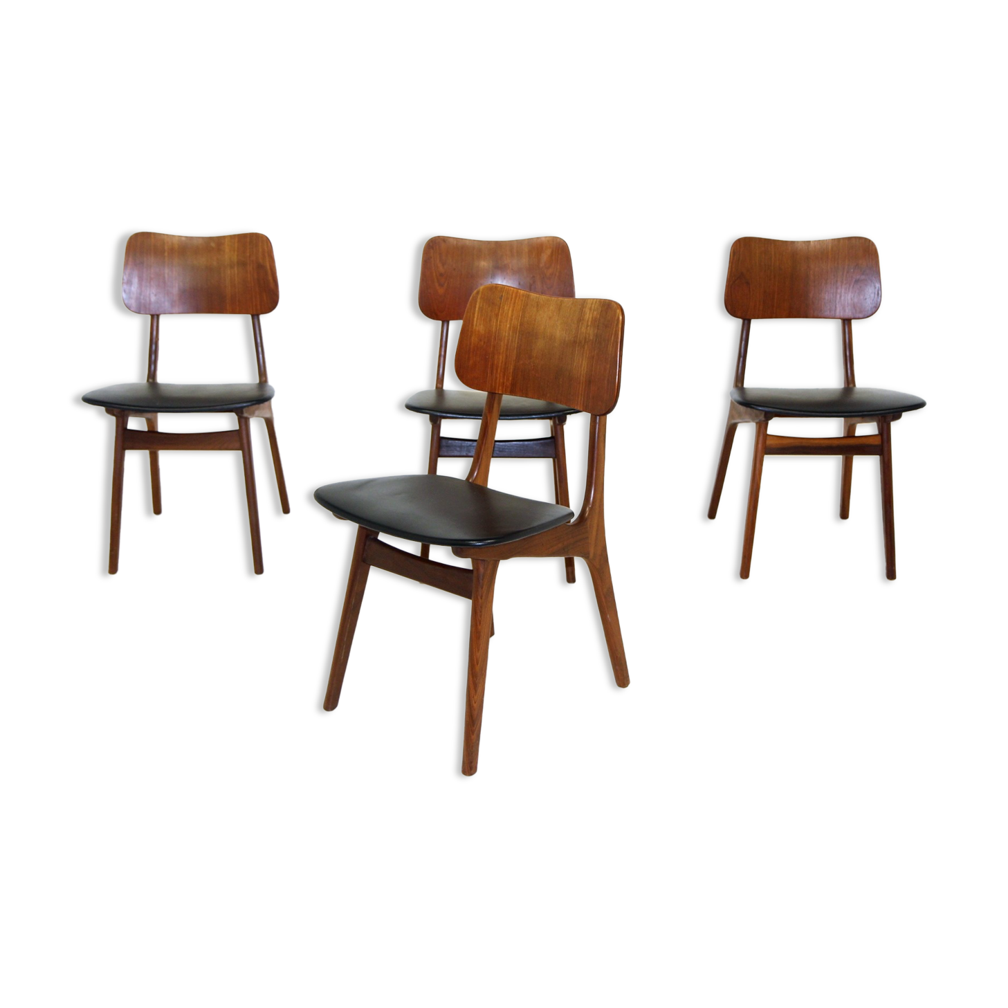 Set of 4 teak chairs, Boltinge Stole fabrik, Denmark, 1960