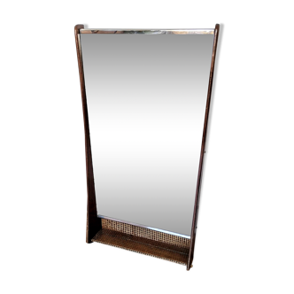 Vintage mirror metal and wood 36x67cm