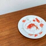 Vintage Postmodern Porcelain Plate with Subsidy Decor by René Fehr for Lengsfeld Porcelain, 1990s