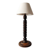 Vintage French lamp 1950/60 in turned wood
