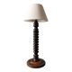 Vintage French lamp 1950/60 in turned wood