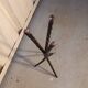 Standing ashtray wrought iron base cast aluminum ashtray