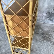 Rattan bookcase, vintage 1960