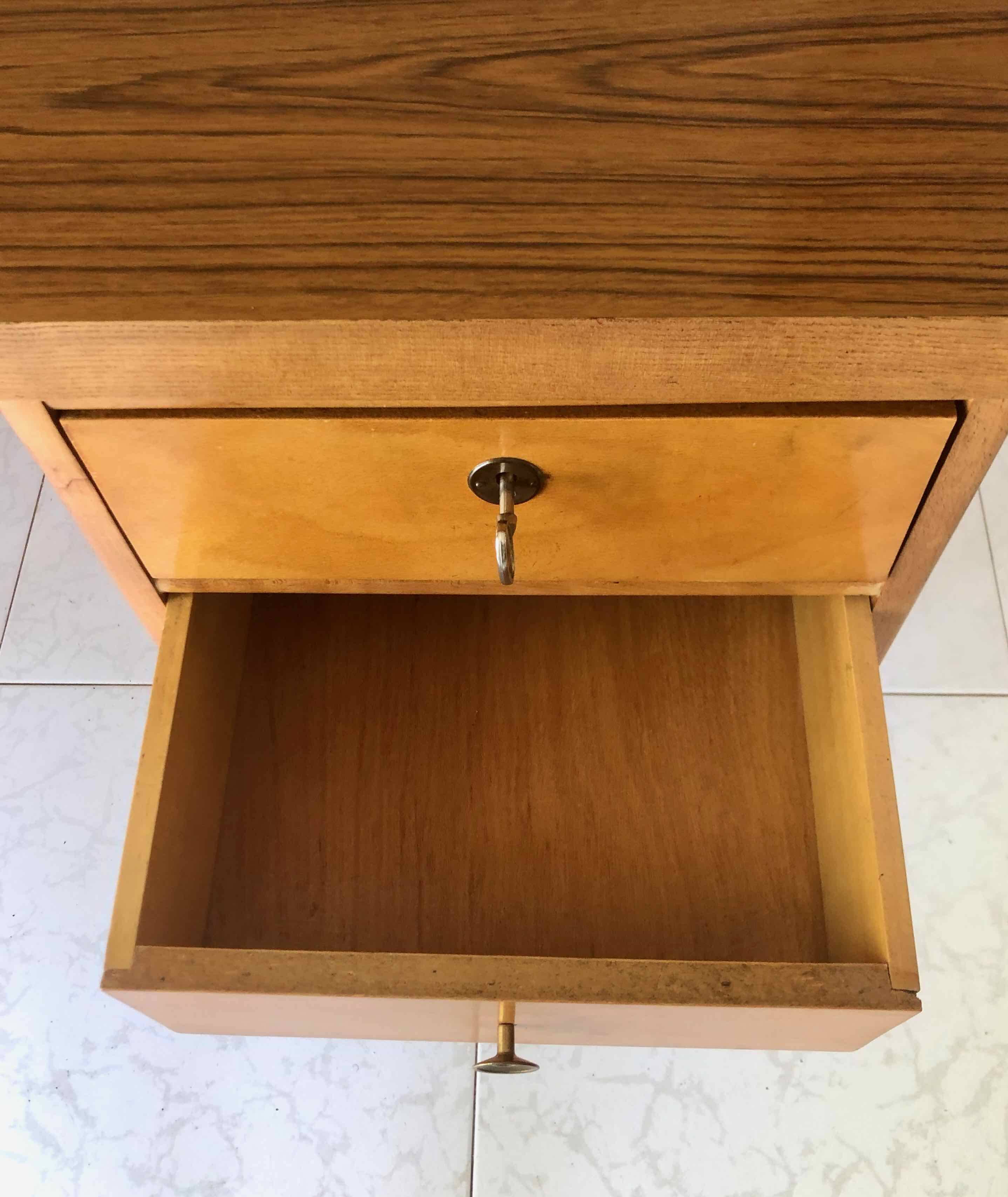 1960s designer desk, compass legs