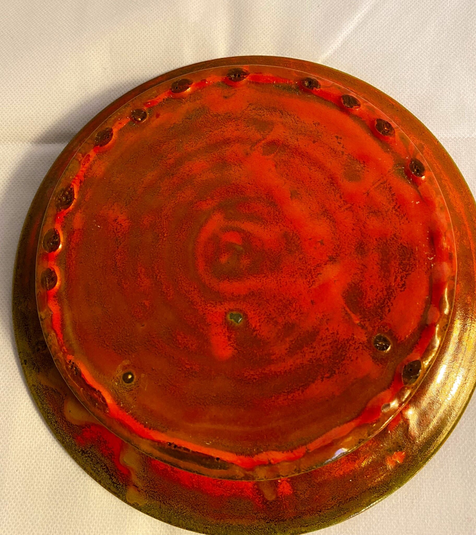 Vintage red dish